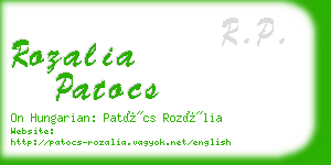 rozalia patocs business card